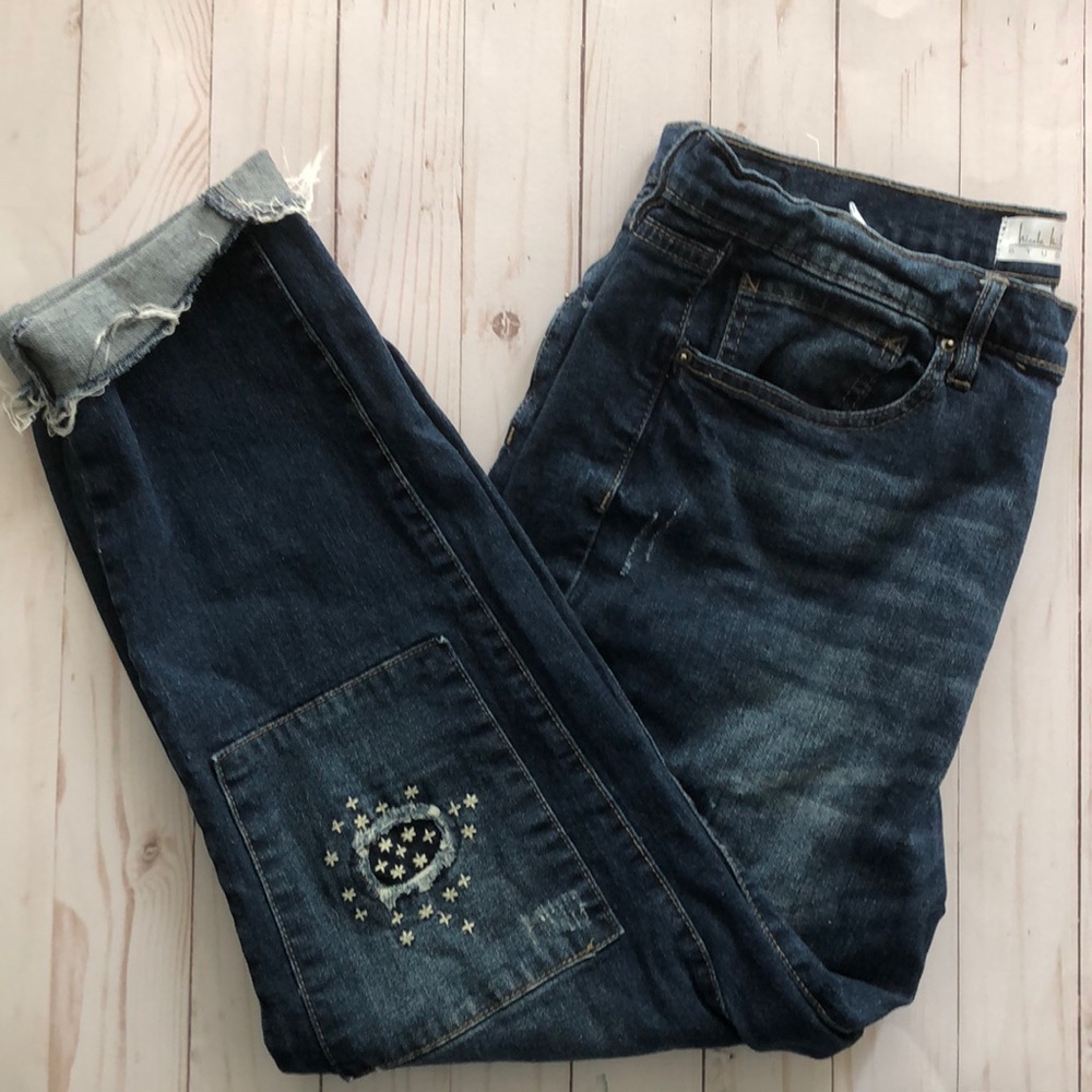 Nicole Miller size 14 patchwork jeans